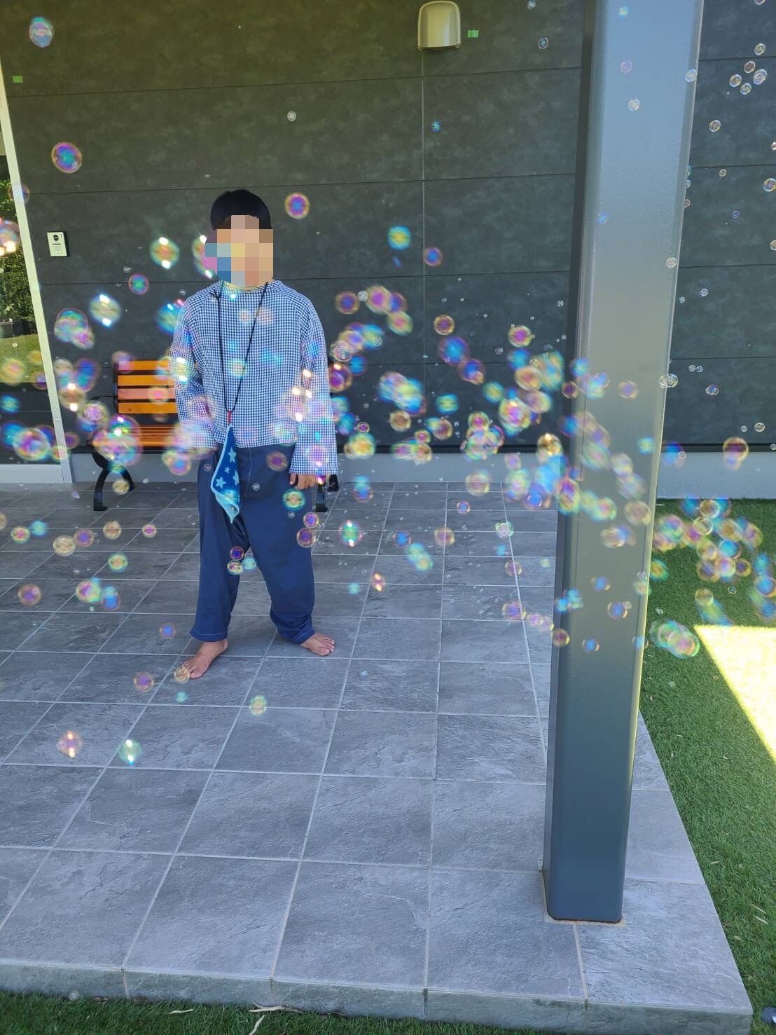 みんなでシャボン玉遊び！