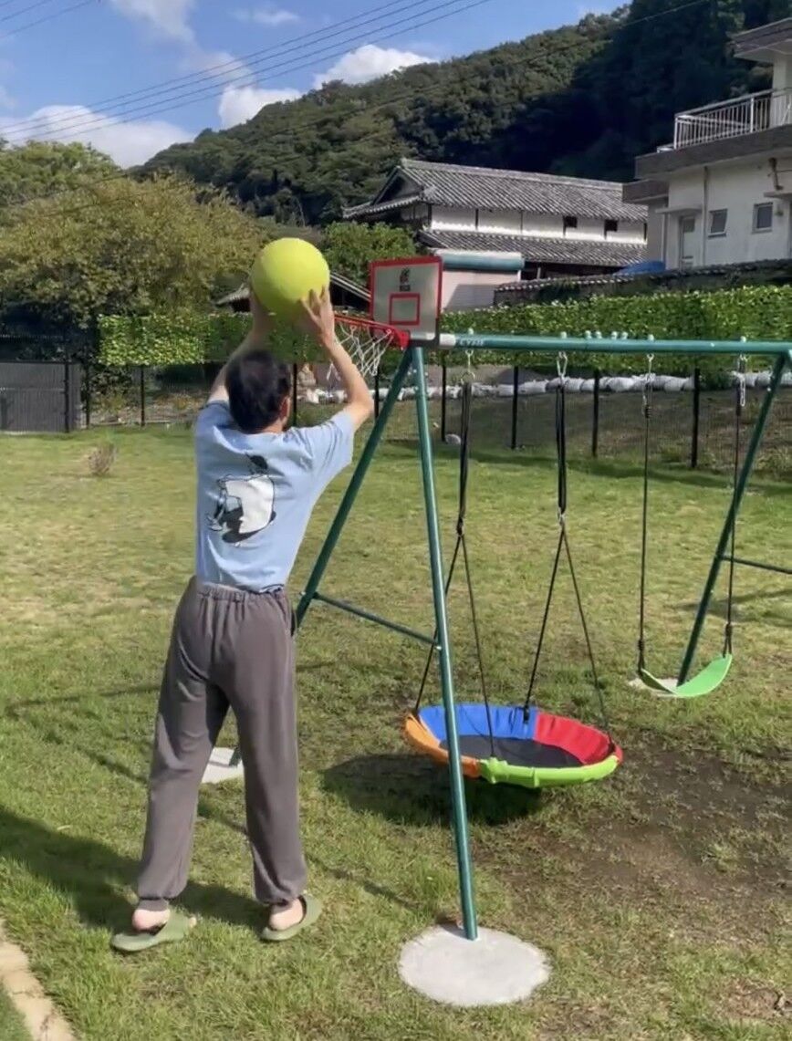 風を感じてバスケットボール！