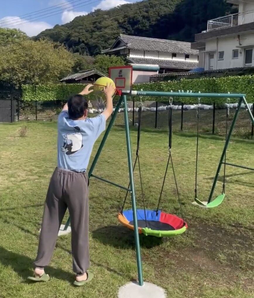 風を感じてバスケットボール！